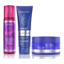 Lowell Violet Platinum Shampoo+ Máscara +fluido Liso Mágico Foto mini 1