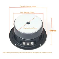 Lozjokad - Alto-falante de áudio de alcance total de 3 polegadas, 4 ohms, 30 W, alto-falante HiFi, alto-falante estéreo de baixo médio, alto-falante amplificador para casa, 500115152 Foto mini 3