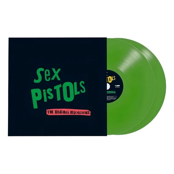 Lp Sex Pistols The Original Recording Duplo Verde + Adesivos Foto 1