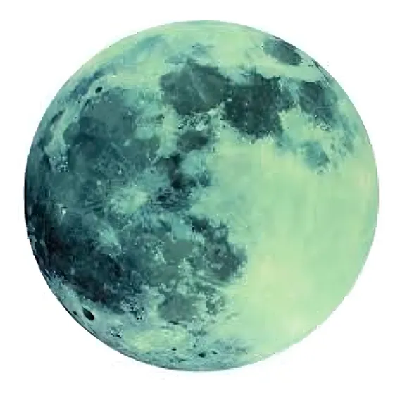 Lua Adesivo Parede Fluorescente Decoração Foto 1