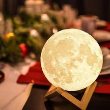 Lua Cheia Abajur Luminária 10cm Lampada + Suporte Foto mini 4
