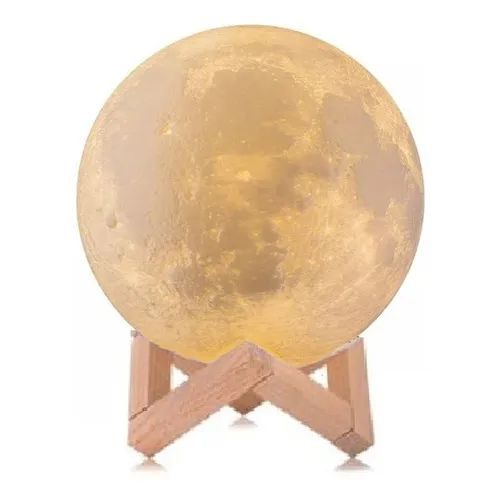 Lua Cheia Abajur Luminária 10cm Lampada + Suporte Foto 1