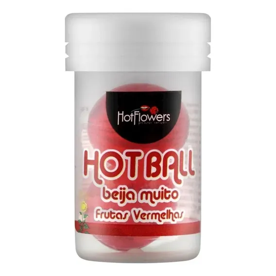 Lubrificante Hot Ball Dupla Frutas Vermelhas- Hot Flower Sabor Frutas vermelhas Foto 1