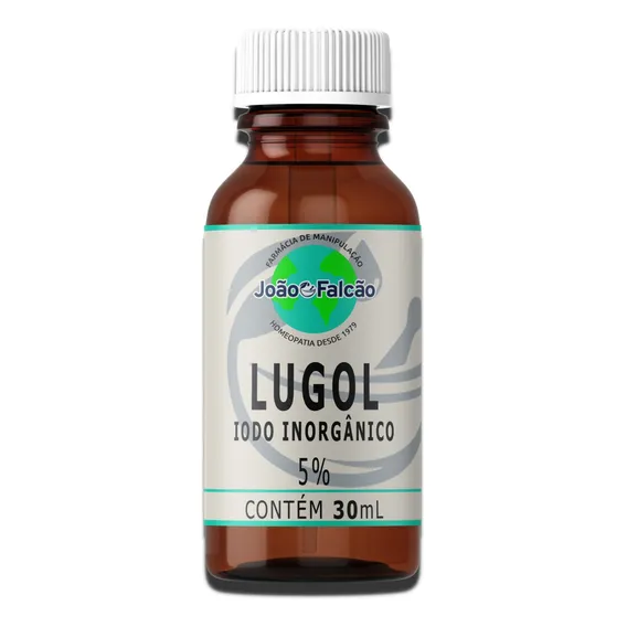 Lugol 5% Iodo Inorgânico 30ml Sabor Natural Foto 1
