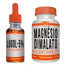 Lugol Inorgânico 5% 30ml + Magnésio Dimalato 550mg 60 Cáps Sabor Sem sabor Foto  mini 1