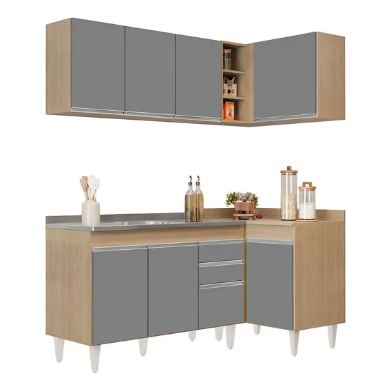 Lumil Móveis CP48 armário cozinha com 4 peças Foto 1