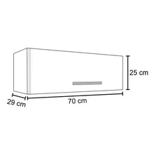 Lumil Móveis Veneza Armário Aéreo Geladeira 70cm 1 Porta Branco Foto mini 4