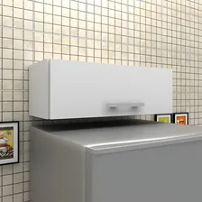 Lumil Móveis Veneza Armário Aéreo Geladeira 70cm 1 Porta Branco Foto mini 2