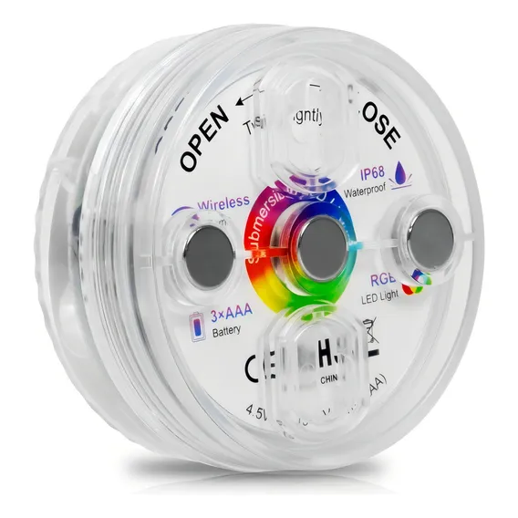 Luminária 13 Leds Rgb Impermeável Piscina Com Controle Foto 1