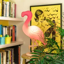 Luminária Abajur Flamingo Salmão Bivolt Foto mini  3