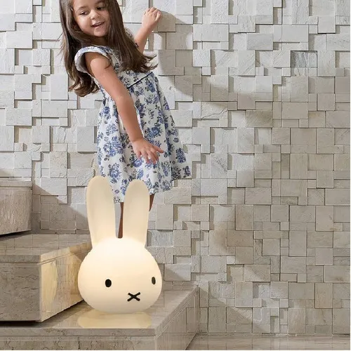 Luminária Abajur Infantil Cabeça Coelhinho Miffy Decorfun Foto 1