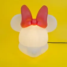 Luminária Abajur Infantil Usare Minnie Mouse Rosto 3d Disney Foto mini  2