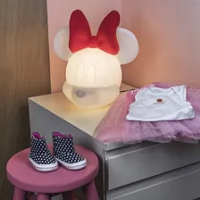 Luminária Abajur Infantil Usare Minnie Mouse Rosto 3d Disney Foto mini 4
