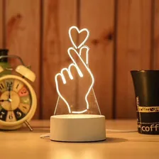 Luminária Abajur Led 3d Criativa Love Bts Estrutura Luminária Love Foto mini 2