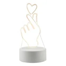 Luminária Abajur Led 3d Criativa Love Bts Estrutura Luminária Love Foto mini 1