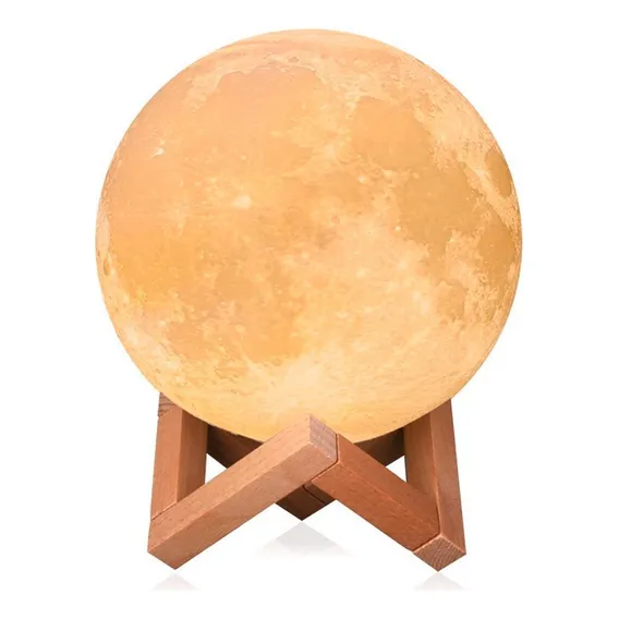 Luminária Abajur Lua Cheia 3d Umidificador Aromatizador Foto 1