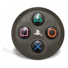 Luminária Abajur Sala Botão Preto Playstation Licenciado Foto mini 1