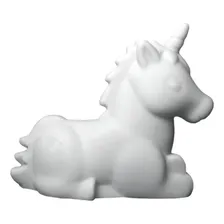 Luminária Abajur Unicórnio Branco Bivolt Foto mini 4