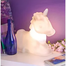 Luminária Abajur Unicórnio Branco Bivolt Foto mini 2