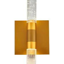 Luminária Arandela 6w Sindora DCB-02110 Luminária De Parede Metal E Cristal Dourado Foto mini 4