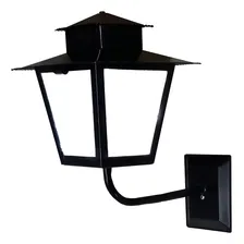 Luminária Arandela Colonial Quadrada L6b Preto 110V/220V Foto mini  3