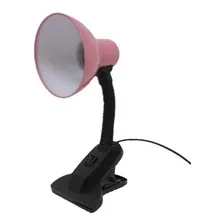 Luminária Articulável Com Presilha Rosa Foto  mini 1