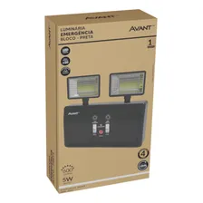 LuminĂĄria Bloco Luz De EmergĂȘncia 5w Bivolt 6000k 600lm Led Cor Preto Foto mini 2