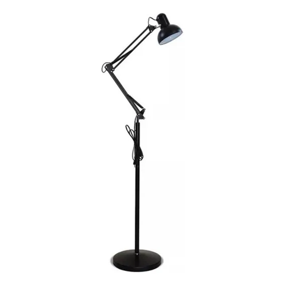 Luminária Chão Articulada Metal Lustre Coluna Abajur 1,90m Foto 1
