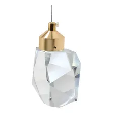 Luminaria Cristal Pendente Dourado Lustre Led Aaatop Foto mini 1