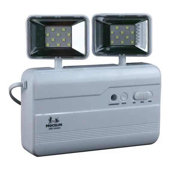 LuminĂĄria De EmergĂȘncia 600 Lumens Aprovado Bombeiro 2 Farol Cor Branco 110V/220V Foto 1