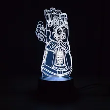 Luminária De Led - Manopla Do Infinito Thanos Estrutura Preto Foto mini 3