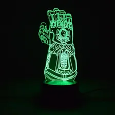 Luminária De Led - Manopla Do Infinito Thanos Estrutura Preto Foto mini 2