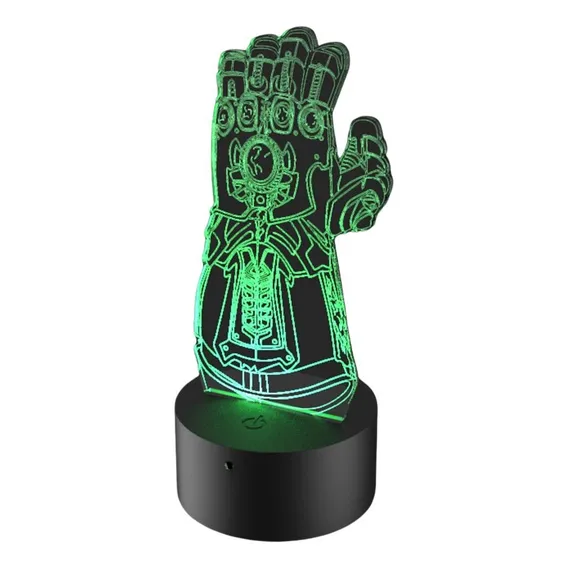 Luminária De Led - Manopla Do Infinito Thanos Estrutura Preto Foto 1
