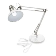 Luminária De Mesa Abajur Articulada 1 E-27 Branca St1204 Cor da cúpula Branco Foto mini 1