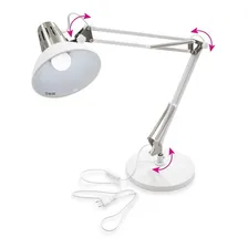 Luminária De Mesa Abajur Articulada 1 E-27 Branca St1204 Cor da cúpula Branco Foto mini 3