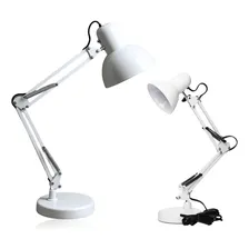 Luminária De Mesa Articulada Branca Abajur Lustre Lanterna Foto  mini 1