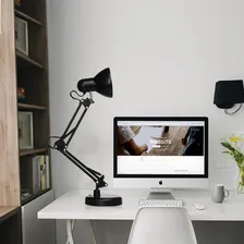 Luminária De Mesa Dapon Articulada Abajur Modelo Pixar Com Base e Garra Cor Preto Foto mini  3