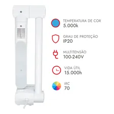 Luminária De Mesa Pelicano Branca Led 4w 5000k Bivolt Foto mini 2