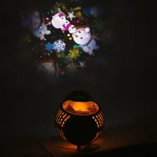 Luminária De Natal Projetor Led Abajur Portátil Usb Branco 110v/220v Foto mini  3