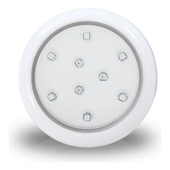 Luminária De Piscina Led Branco Quente 9w 80mm Corpo Transp. 12v Foto 1