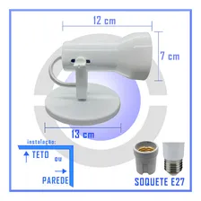 Luminaria De Teto Spot Sobrepor Lampada Par20 Bulbo 6 Soft Cor Preto 110V/220V Foto mini 4