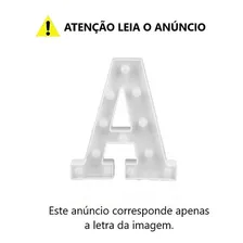 Luminária Decorativa Led 3d Letra A Branca 21cm Decor Festa Foto mini  2