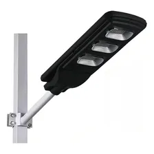 Luminária Economia Solar Suporte Luminaria Solar Barra Poste Aço Rua Quintal Jardim Cor Branco Foto mini 3