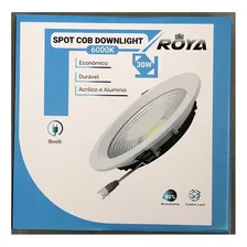 Luminária Embutir Downlight Led Cob 30w 6000k Estrutura Branco Bivolt Foto mini  3