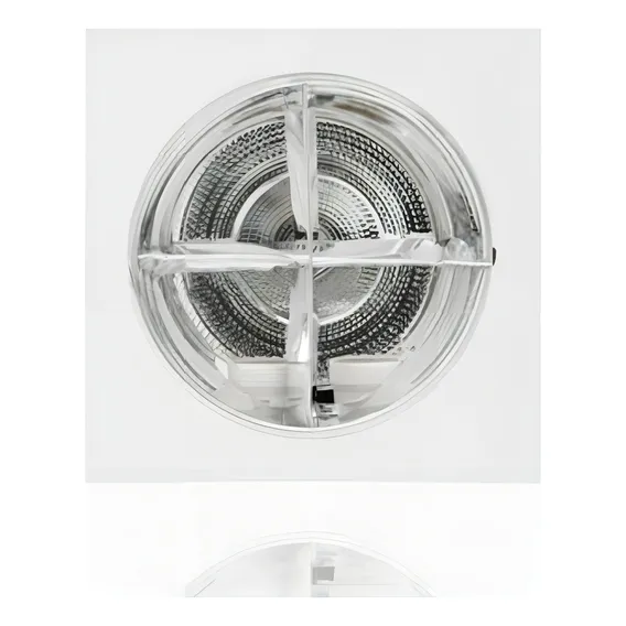 Luminária Embutir Quadrada Compacta Com Aleta P/ 2 Lamp Pino Cor Branco Foto 1