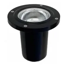 Luminária Embutir Solo Ou Piso Par20 Alumínio Cúpula Vidro Estrutura Preto Foto mini 1