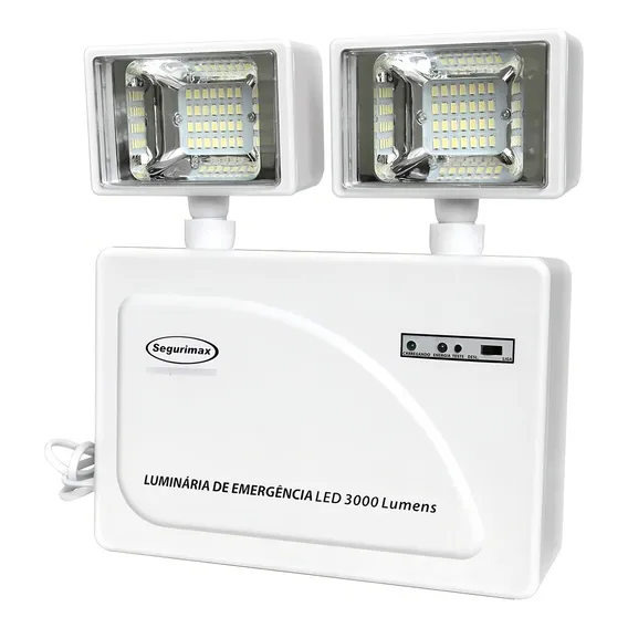 Luminaria Emergencia Led Segurimax 3000 Lumens 2 Farois 247 Foto 1
