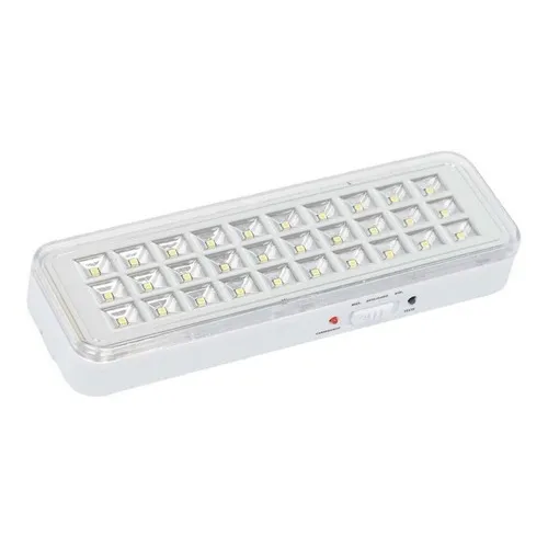 Luminária Emergência Recarregavel 30 Leds Corredor Luz Saida Foto 1