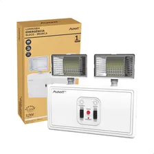 Luminária Emergência Bloco 12w 2200 Lúmens 2 Faróis Bivolt Cor Branco 110v/220v Foto  mini 1
