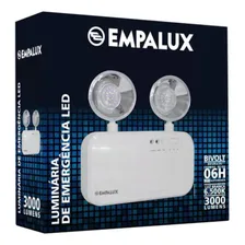 LuminĂĄria EmergĂȘncia Bloco Led 2x9,6w 3000 Lumens Empalux Foto mini 2